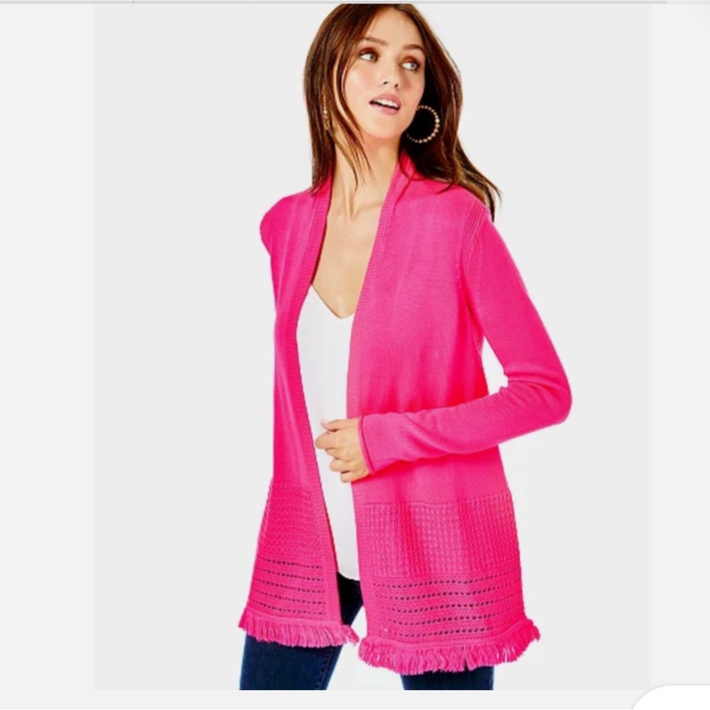 Lilly Pulitzer Bright Pink Cardigan